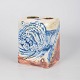 Carl-Harry Stålhane for Designhuset, unika vase.Kubistisk formet stentøjsvase med ...