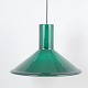 Holmegaard pendellampe.Elegant kegleformet pendellampe i grønt mundblæst glas med original ...