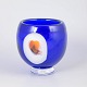 Chribská kunstglas vase.Unik rundformet vase i håndblæst bøhmisk glas fra Chribská Glasværk, ...