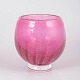 Chribská kunstglas vase.Unik rundformet vase i håndblæst bøhmisk glas fra Chribská Glasværk, ...