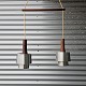 Pendel med to lamper i aluminium og PalisanderFormgiver Jo HammerborgProducent ...