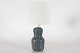 Arne BangArt Deco Lampemed støvet blå glasur