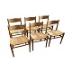 6 stk. Hans J. Wegner CH36 spisebordsstole – eg med ...