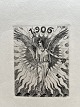 Karl Hansen-Reistrup (1863-1929):Den græske Sejrsgudinde NIKE i solglans 1906.Radering på ...