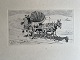 Johannes Resen-Steenstrup (1868-1921):Vinvogn fra Champagnen 1909.Radering på papir.Sign.: ...