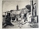 Stefan Viggo Pedersen (1891-1965):Parti fra Rom - Forum Romanum 1935.Radering på ...