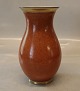 212-2782 Kgl. Vase 18 cm rød, guld & grå Craquelé fra  Royal Copenhagen I hel og fin ...