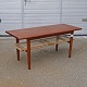 Sofabord med flet hylde teak127,5 cm
