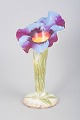 Villeroy & Boch, art nouveau majolika vase.Organisk formet blomsterformet vase i glaseret ...