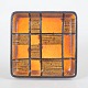 Ingrid Atterberg for Upsala Ekeby, stort fad model 4830/653.Stort kvadratisk keramikfad i ...
