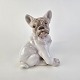 Figur af porcelæn med motiv af en Fransk Bulldog Hvalp. Nr 1983.Formgiver Dahl ...