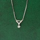 Necklace of 14k white gold. Pendant in 14k white gold set with a diamond, 0.07 ct. TW - SI. ...
