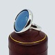 Regitze Overgaard for Georg Jensen; Ring i sølv med blå ...
