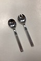 Georg Jensen Bernadotte Sterling Sølv / Stål Salat Sæt No. 132Måler 23cm / 9.06 inch
