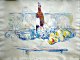 Frederica, William (1909 - 1996) Danmark: Opstilling på et bord. Akvarel. Signeret. 47 x 62 ...