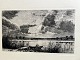 Louise Ravn-Hansen (1849-1909):Vejlesø ved Holte 1889.Radering på papir.Sign.: Luise ...