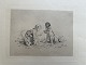 Axel Helsted (1847-1907):Pige med hund 1869Radering på papir.Sign.: usigneretDDRF ...