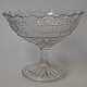 Sukkerkumme i presset glas, 19. årh. Danmark. H.: 11 cm. Dia.: 13 cm. 