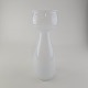 Hyacintvase i hvidt uigennemsigtigt glas. Med diagonale linjer i glasset.Producent ...