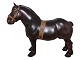 Stor Bing & Grøndahl figur i stentøj, brygger hest / belgisk hingst.Af fabriksmærket ses ...