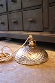 Sjælden , stor antik 1800 tals vaflet fattigmandssølv loftslampe med en rigtig fin gammel ...