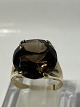 Vintage / Cocktail ring med røg topas i 14 karat ...