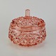 Bonbonierrerosafarvet glas10 cm