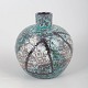 Ingrid Atterberg for Upsala-Ekeby, vase.Kugleformet vase i glaseret keramik med kraftigt ...