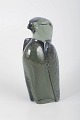 Paul Hoff for Kosta Boda, WWF falkefigur.Dekorativ glasfigur udformet som en falk i røgfarvet ...