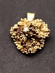 Sterling sølv forgyldt Flora Danica vedhæng 2,3 x 2,3 cm. emne nr. 639727