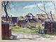 Svend Danelund (1916-2001):Skagen huse,Akvarel på papir.Sign.: SDBetegnet - ...