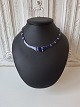 Smuk leddelt collier i sølv og lapisStemplet 950Længde 50 cm.Bredde 7 - 12 mm.Vægt 36 gram.