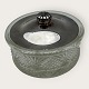 Glasskål med låg i sølvplet, diameter 10,5cm, højde 7cm *pæn stand*