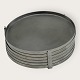 Stelton, Glasbakker stål, 6 stk. i holder,  8,5cm i diameter, *Fin stand*