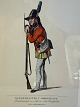 Costumes in Kiøbenhavn, Landeværnet / Ein Landsoldat, framed older print from Lahde, Gothersgade ...