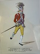 Suits in Copenhagen, Royal runner, framed older print from Lahde, Gothersgade 125, Copenhagen, ...