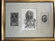 3 kobberstik i én ramme:Kobberstik I:Michael Rössler (1705-77):Portræt af HM Kong Fredrik ...