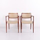 Pair of Model 65 Armchairs in Rosewood with Light ...