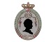 Royal Copenhagen Silhouet platte  Dronning Louise 1817-1898.1. sortering.Måler 12,5 ...