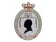 Royal Copenhagen Silhouet platte, Kong Christian IX 1818-1906.1. sortering.Måler 12,5 ...
