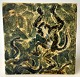 Royal Copenhagen, 1961: Tile. Decorated with monkey and ...
