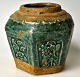 Chinese Bojan, ginger jar in green-glazed porcelain, ...