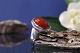 Vintage Georg Jensen sterlingsølv karneol ring.Design nummer 46B. Denne er produceret ...