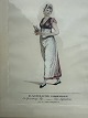 Costumes in Copenhagen, a waitress - eine aufwärterin, framed older print from Lahde, ...
