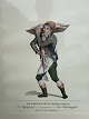 Suits in Copenhagen, A Butcher's Lair - Ein Schlachtergefelle, framed older print from Lahde, ...