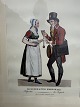 Suits in Copenhagen, Fodposten - Die fuspost, framed older print from Lahde, Gothersgade 125, ...
