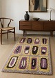 Swedish handwoven rya carpet.Handwoven wool rya carpet with a deep pile featuring a ...