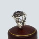 Georg Jensen sølv smykke.Georg Jensen; Moonlight Blossom ring af sterling sølv,prydet med ...