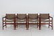 Hans J. Wegner (1914-2007)Sæt på 4 armstole model JH 507 fremstillet af oliebehandlet teak ...