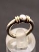 Sterling sølv ring størrelse 52 med guld ringe emne nr. 641720